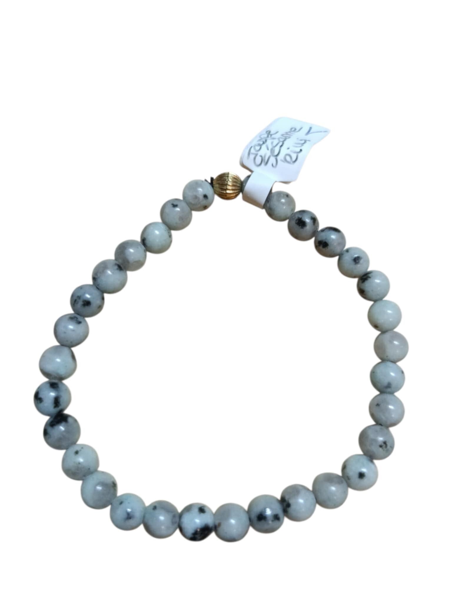 Bracelet Jaspe Kiwi - Sésame 6mm