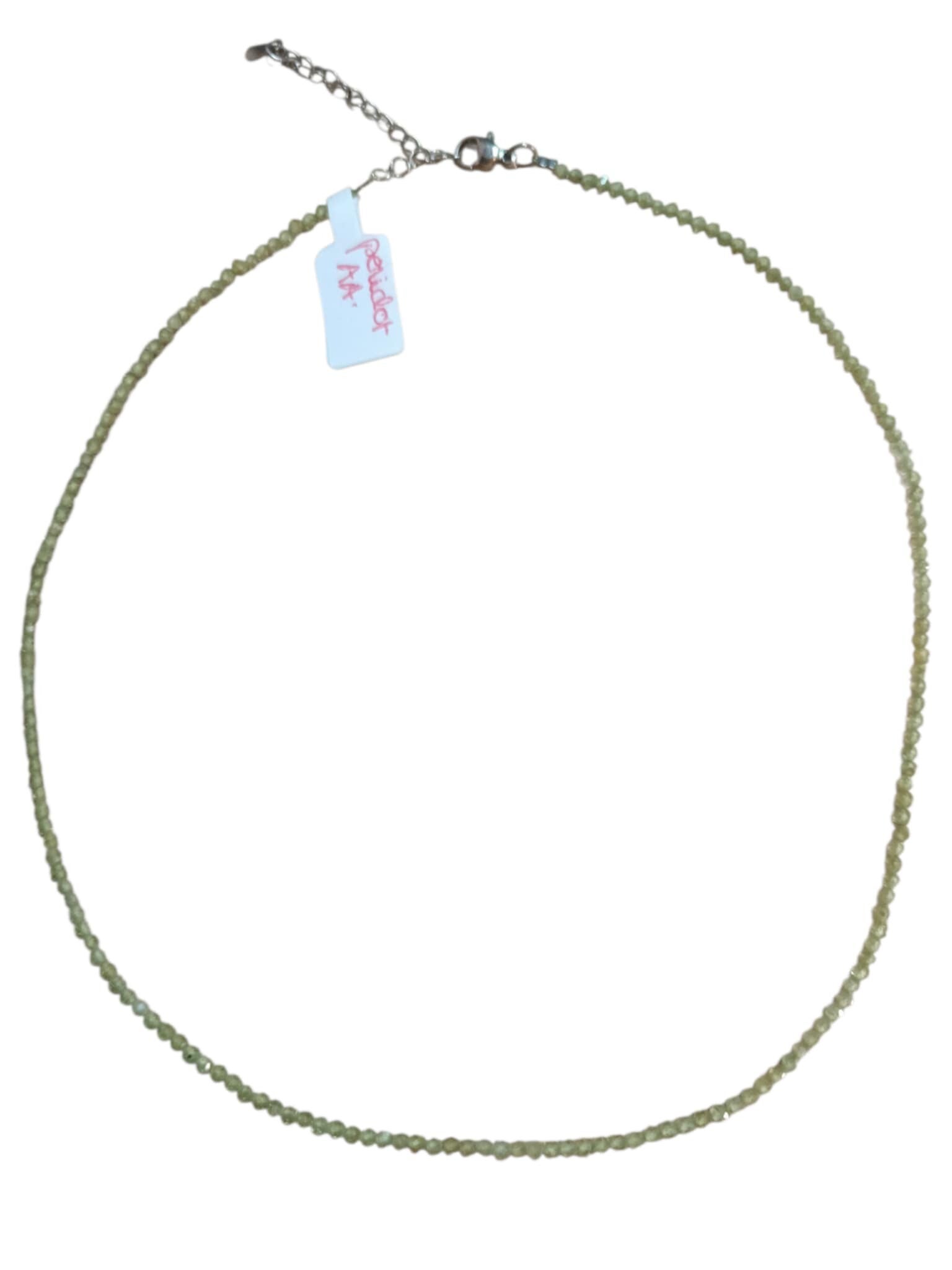 Collier Péridot Facetté 2.5mm