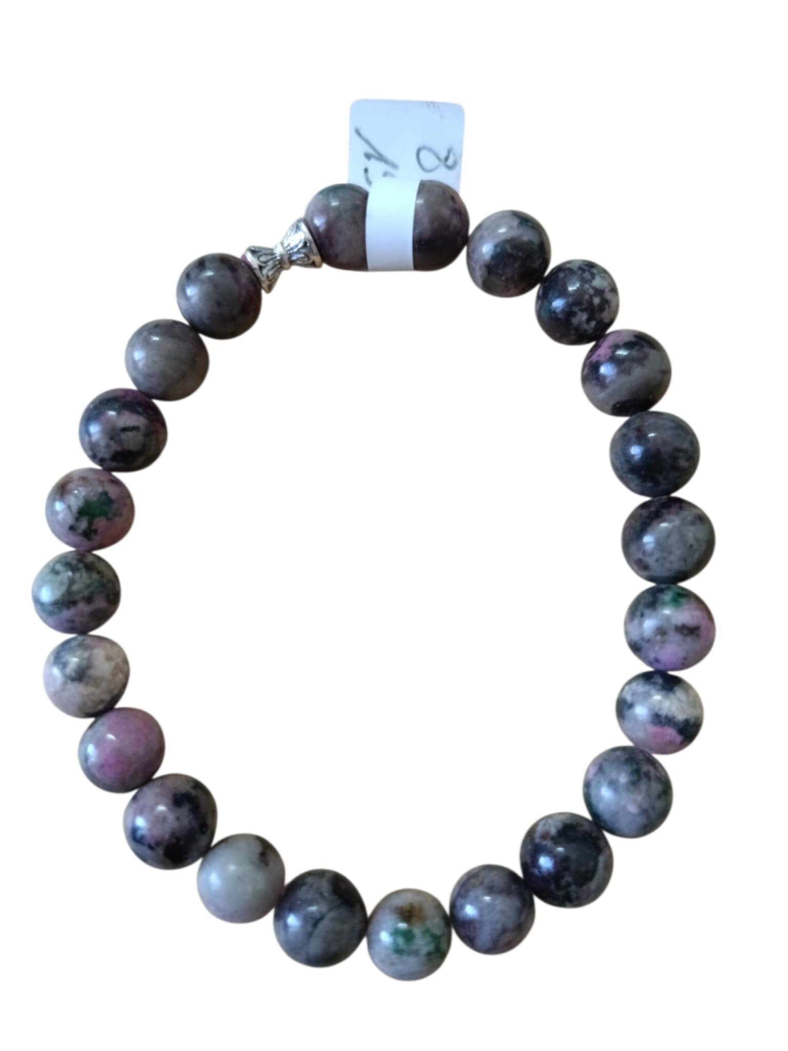 Bracelet Rhodonite Rose & Noire 8mm