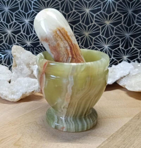 Onyx Marbre Vert " Mortier "