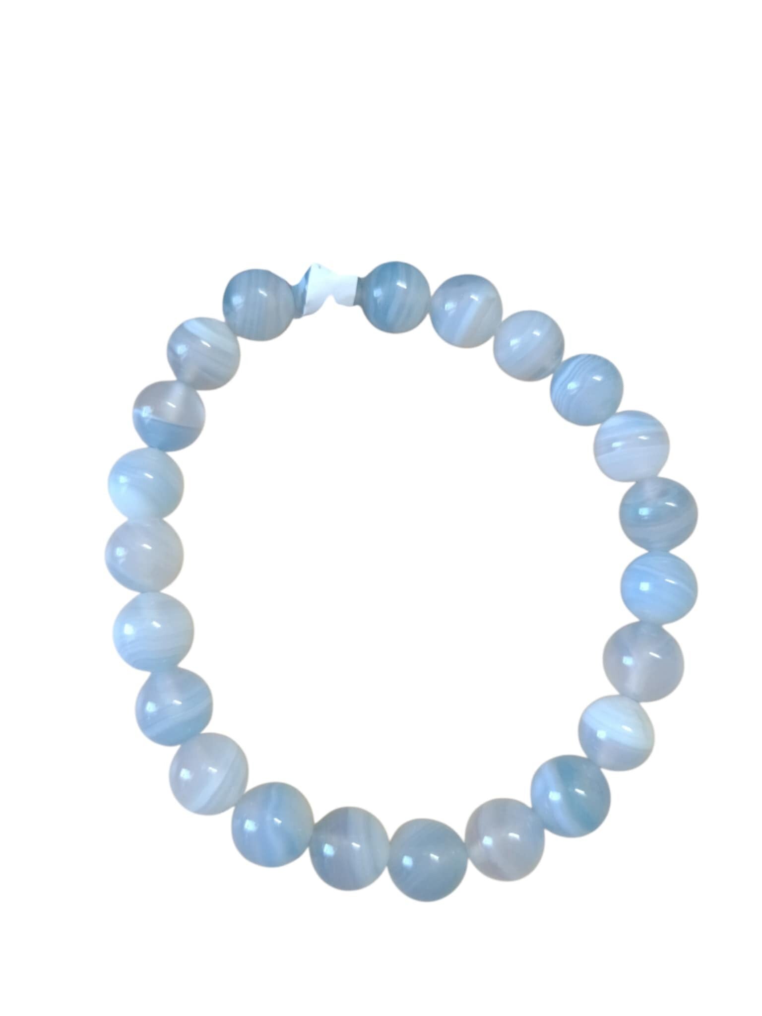 Bracelet Calcédoine Bleue 8mm de Turquie