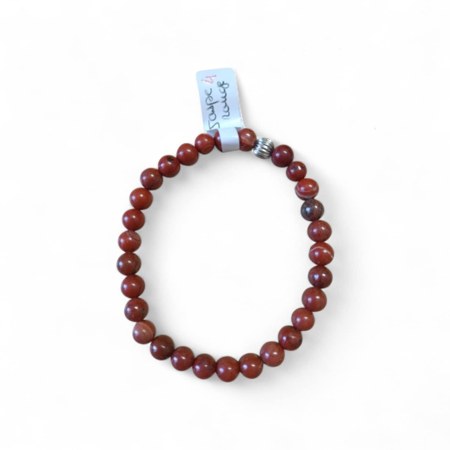 Bracelet Jaspe Rouge 6mm