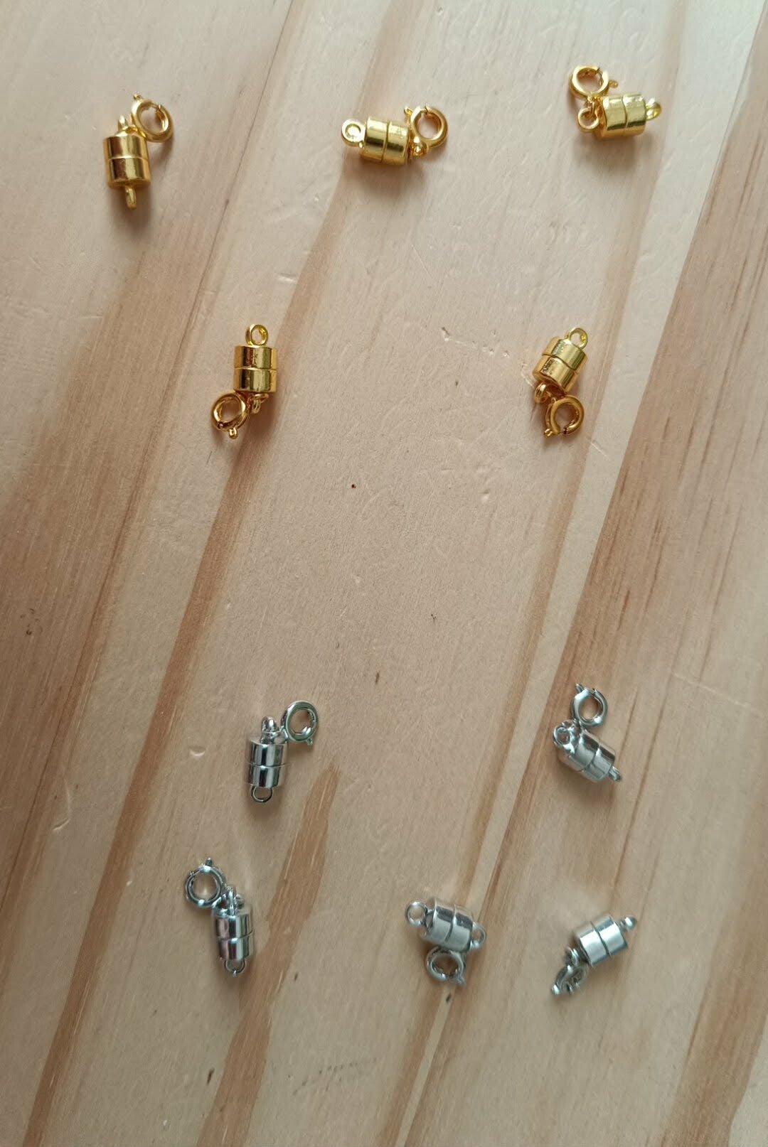 10 Fermoirs aimants en Acier inoxydable