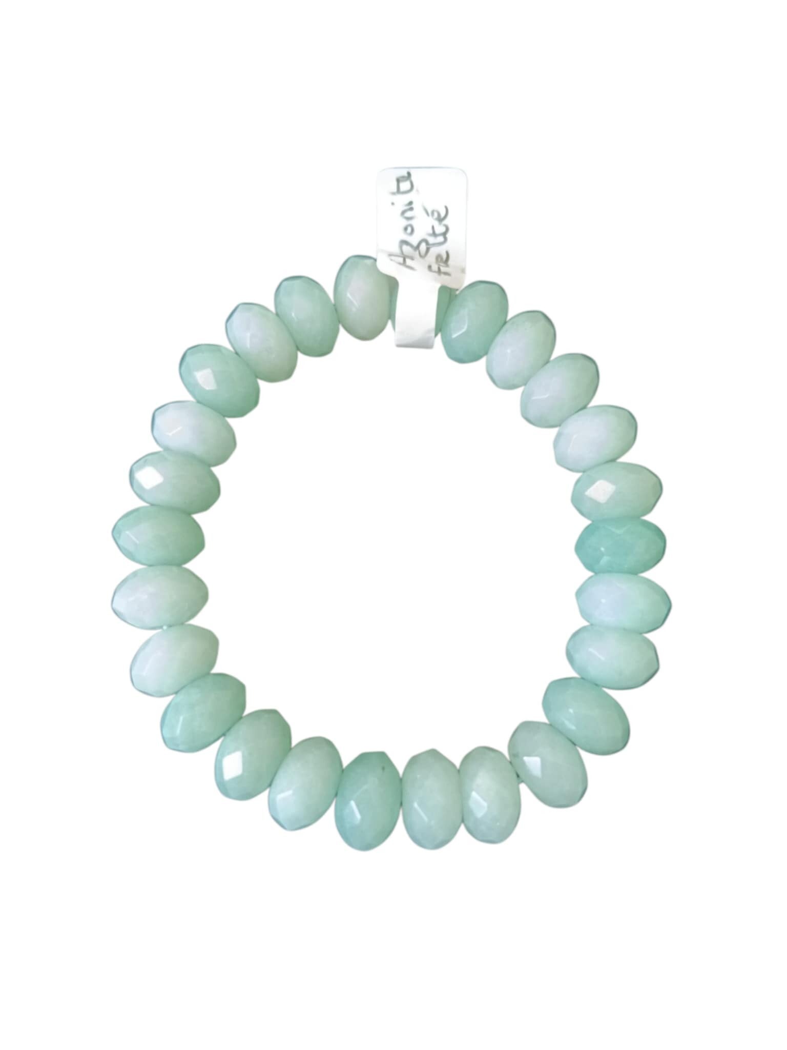 Bracelet Amazonite 11mm facetté grade 2A