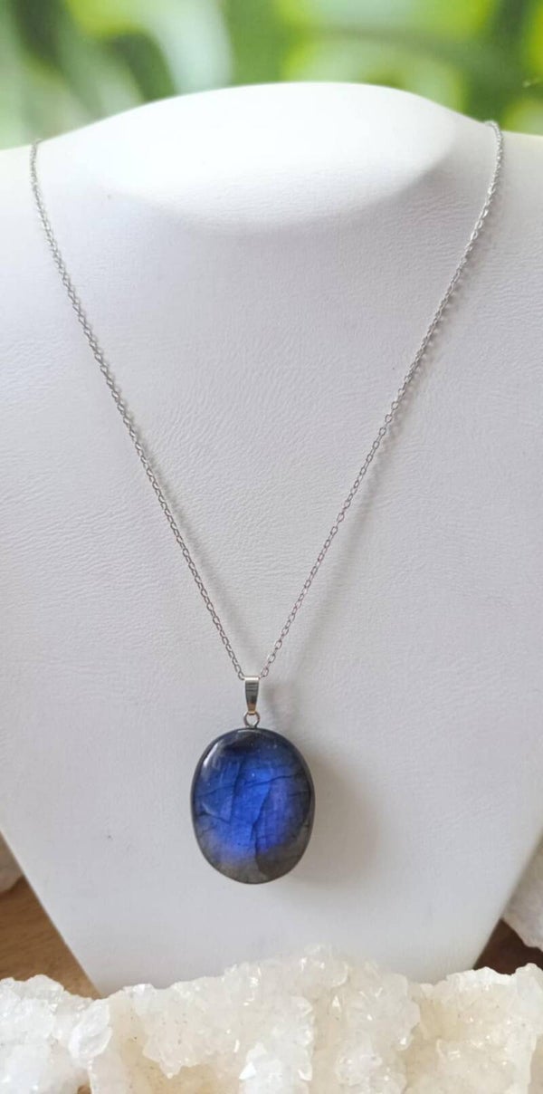 Collier Labradorite Bleue Grade AAA