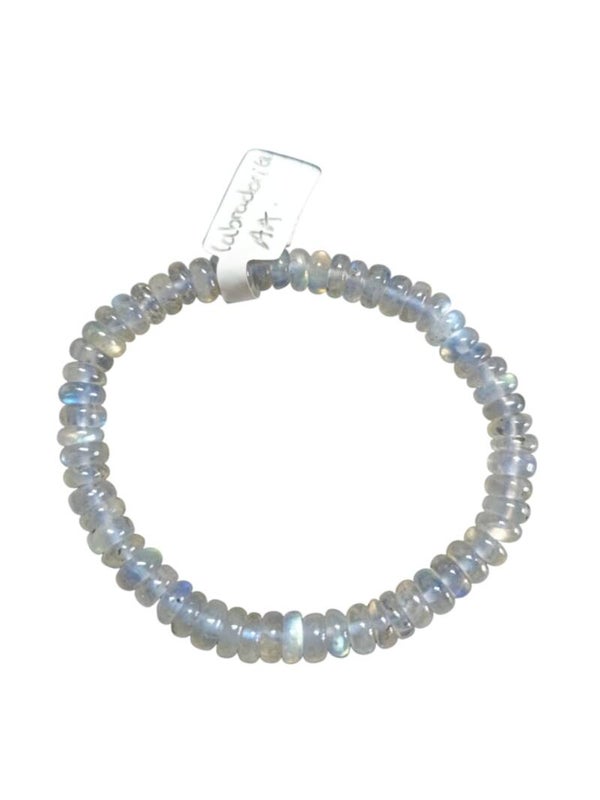 Bracelet Labradorite Bleue Donuts Grade AA