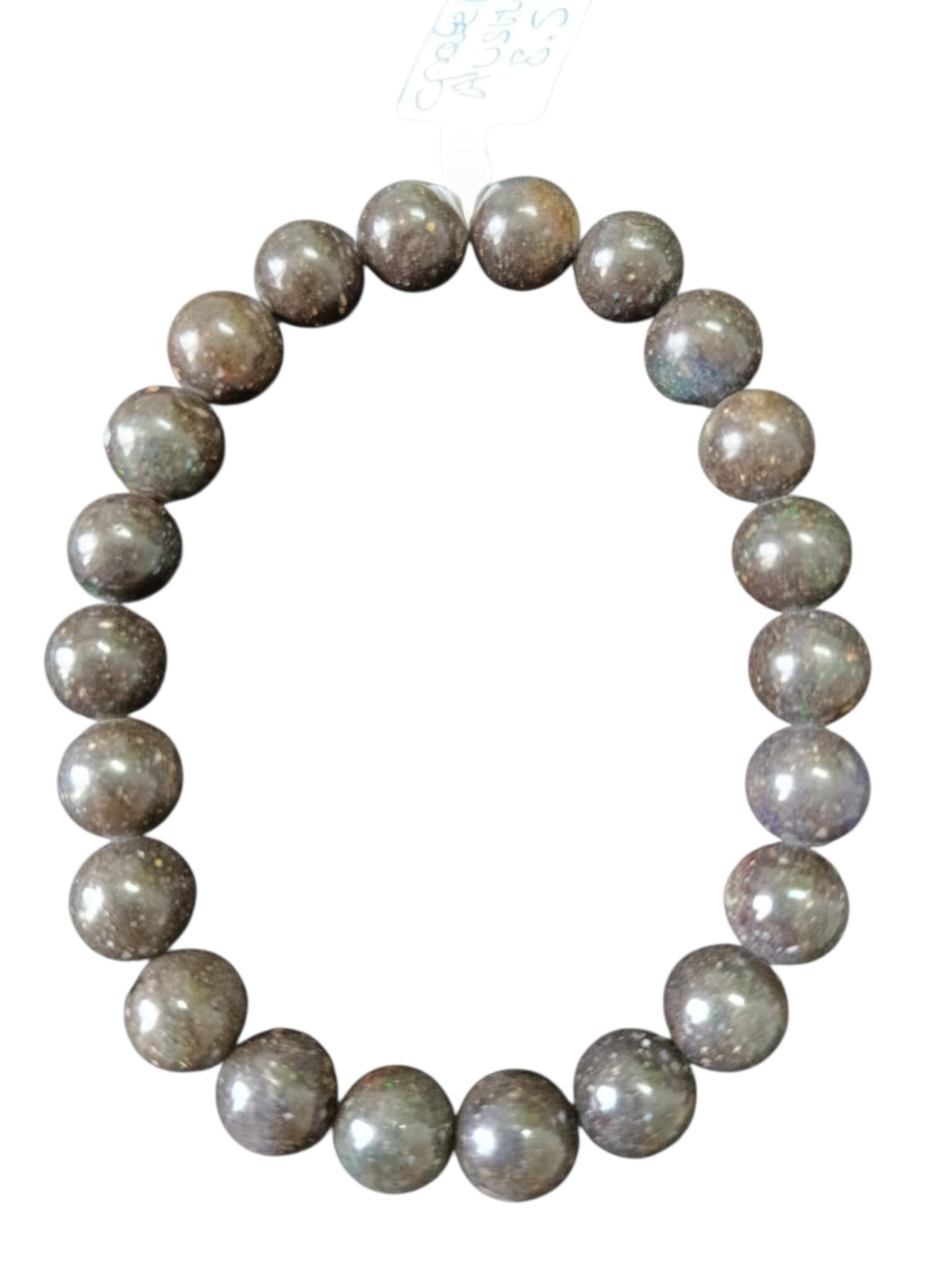 Bracelet Opale Noire d'Australie 8.5mm Grade A