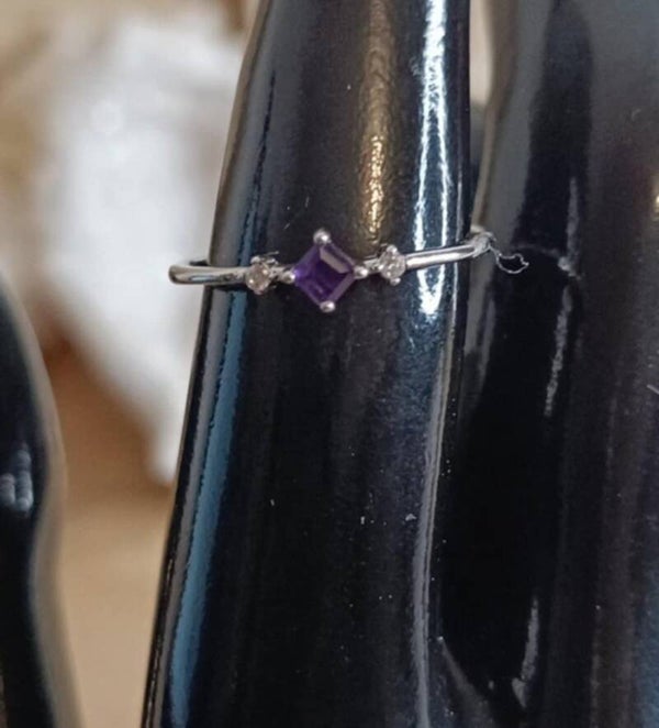 Bague Améthyste " Losange "