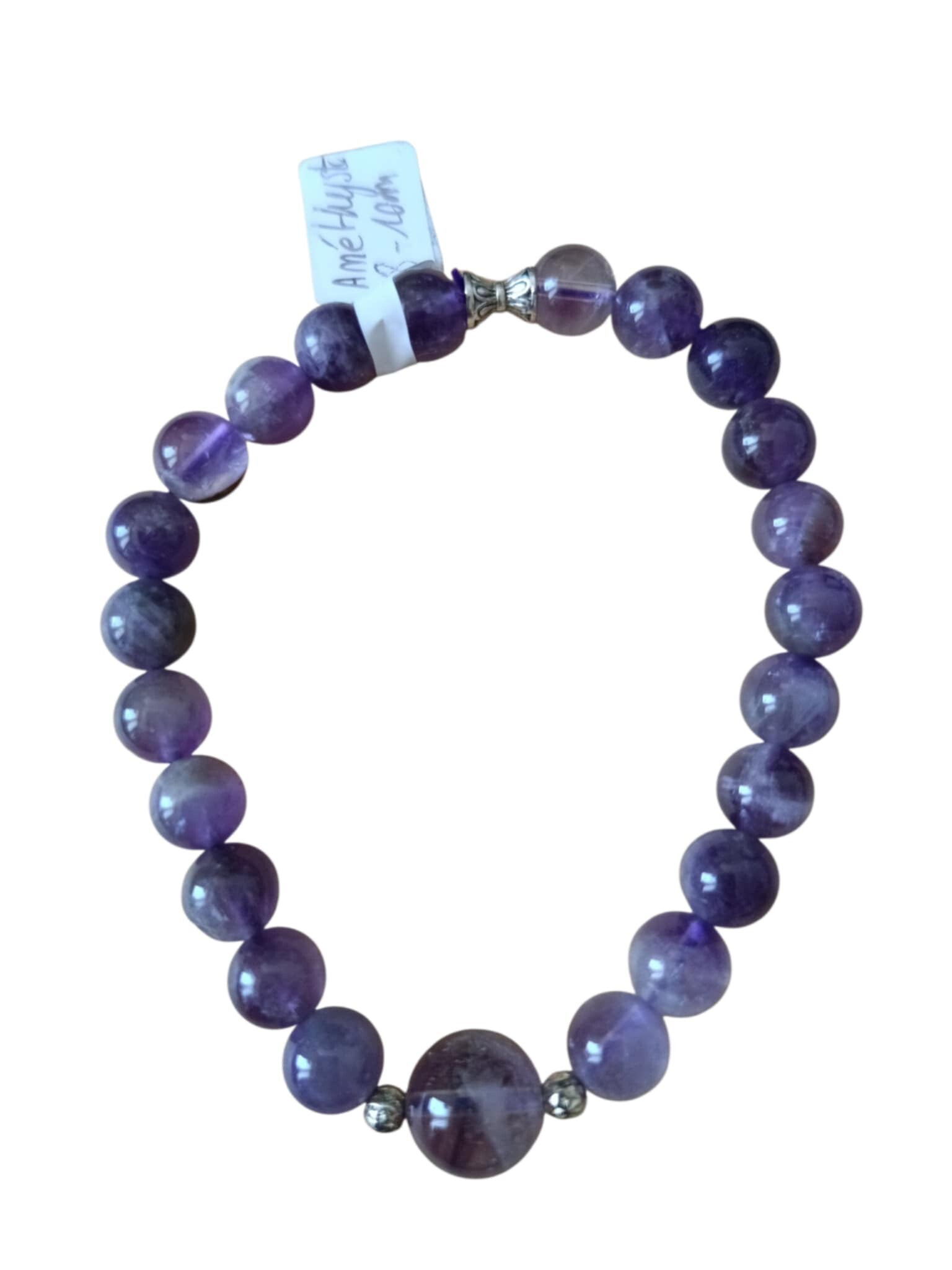Bracelet Améthyste 8-10mm Grade B