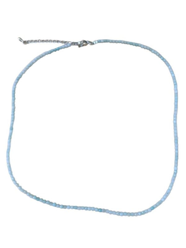 Collier Amazonite facetté 2.5mm