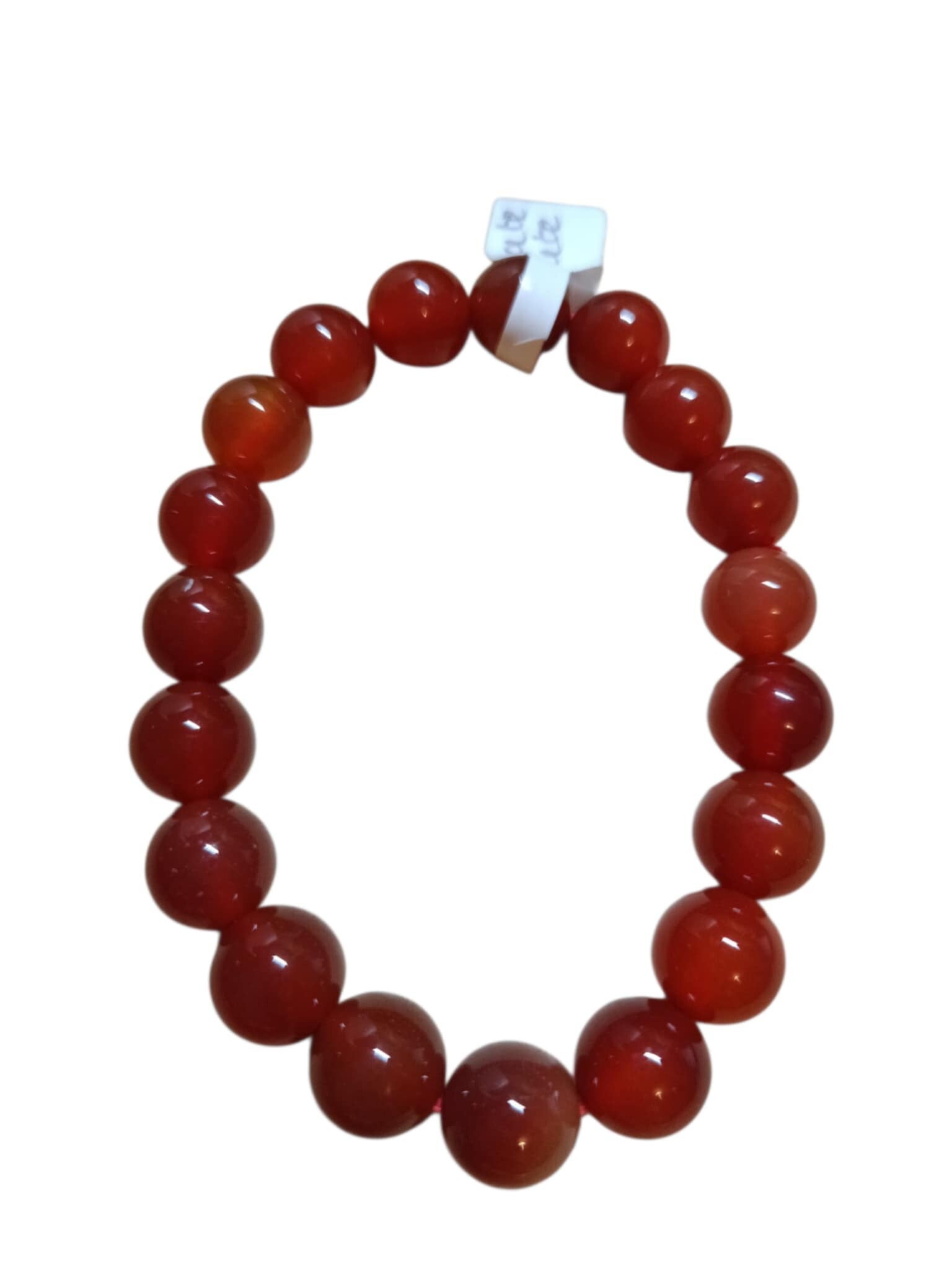 Bracelet Agate Rouge 10mm