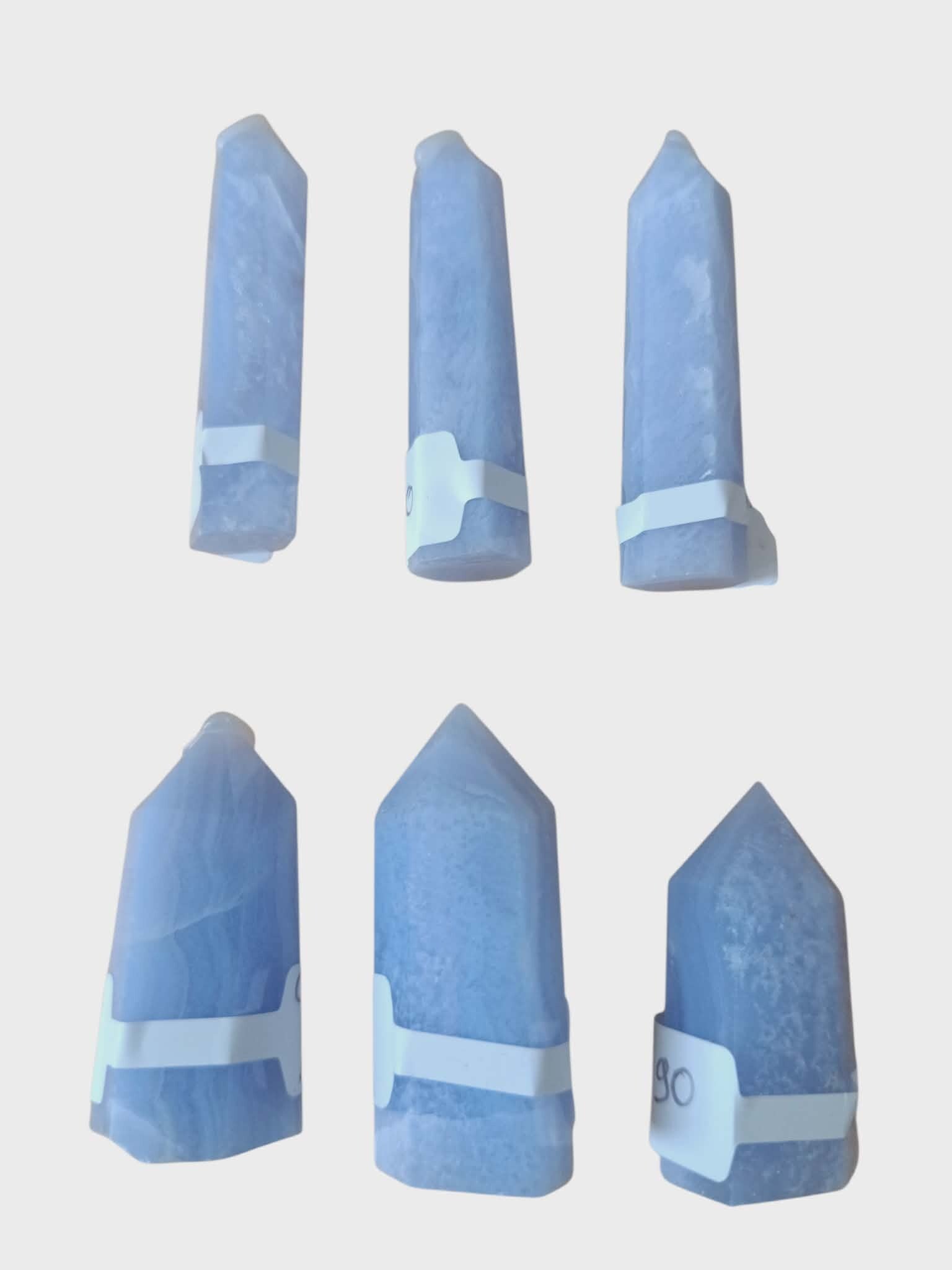 Pointes Calcédoine Bleue