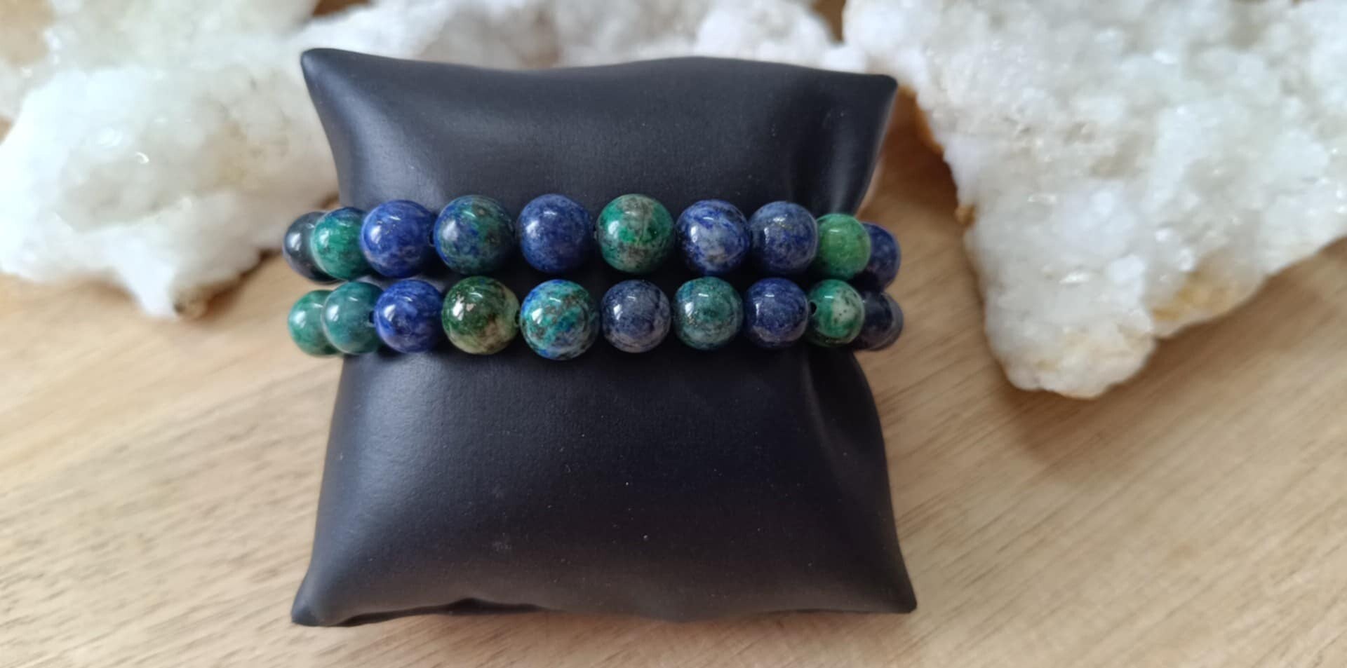 Bracelet Azurite Malachite Grade AA 8mm