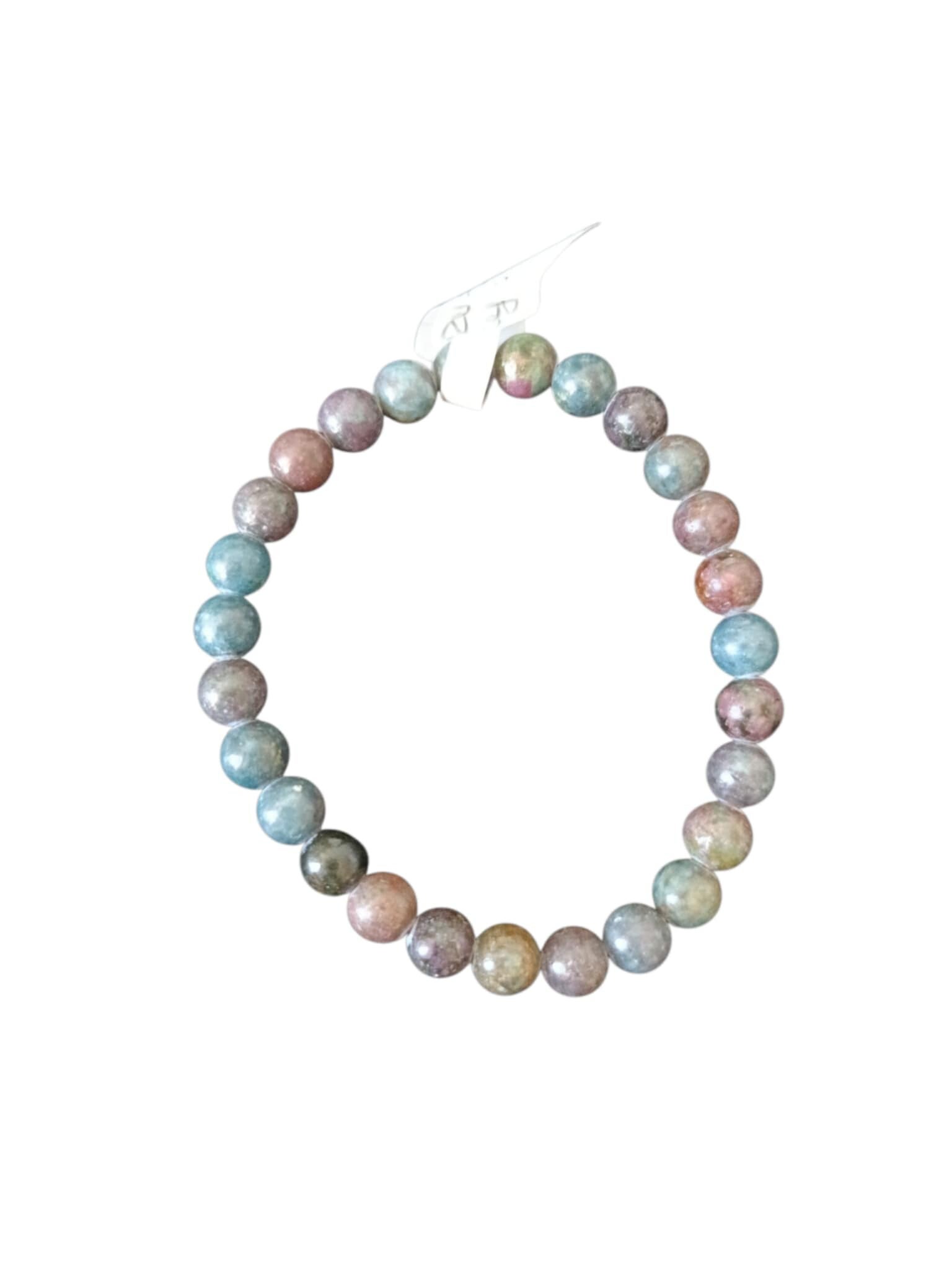 Bracelet Rubis sur Cyanite Bleue 6mm