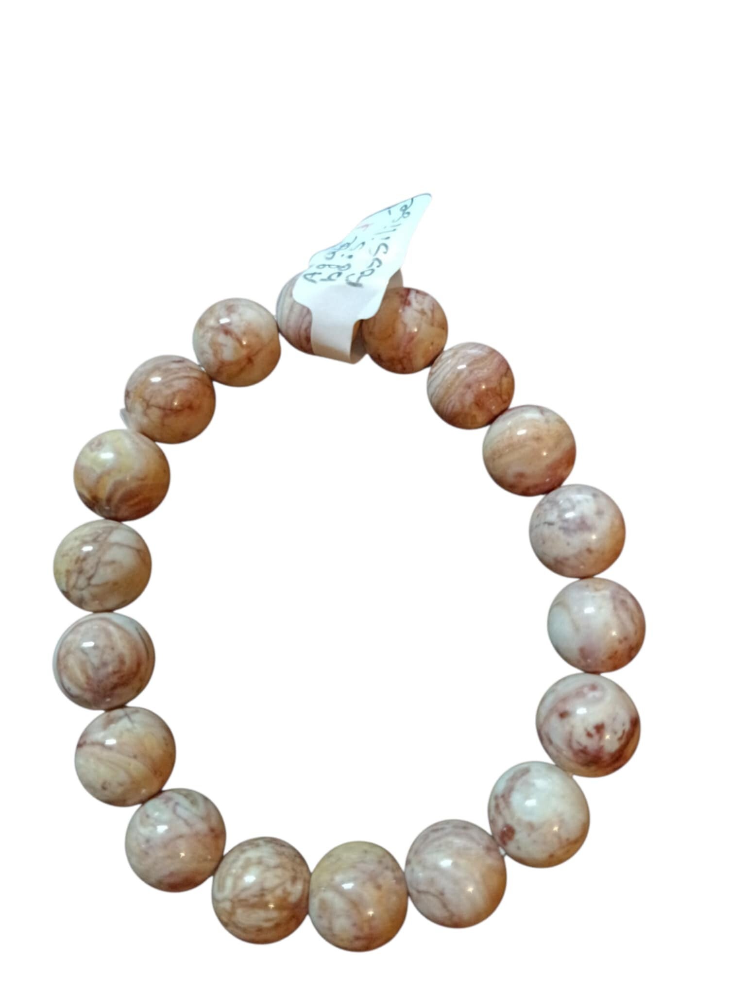 Bracelet Agate Bois Fossilisée 11mm
