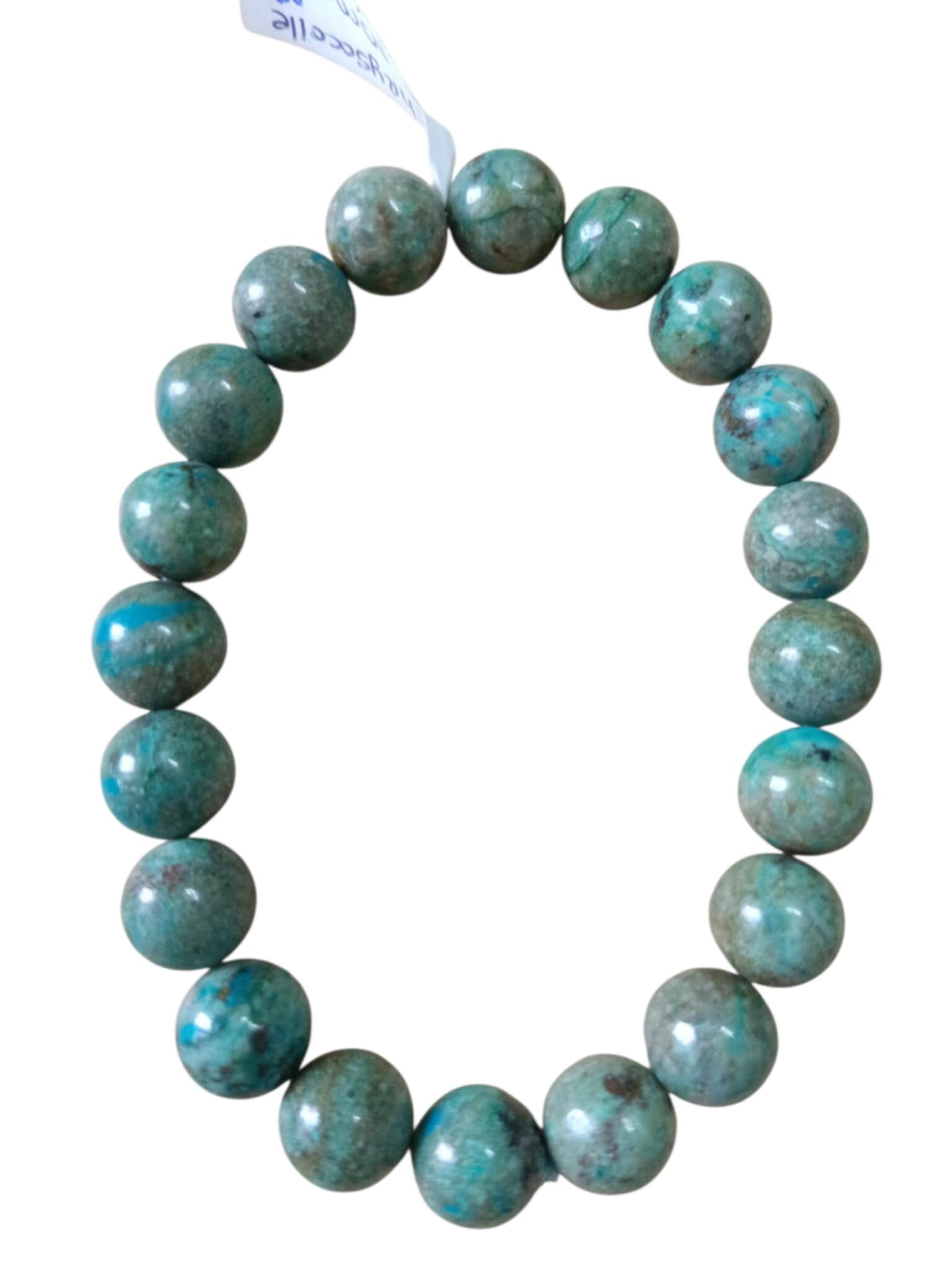 Bracelet Chrysocolle 10mm grade AA