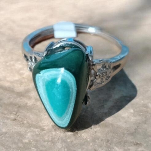 Bague Chrysocolle Malachite n°6
