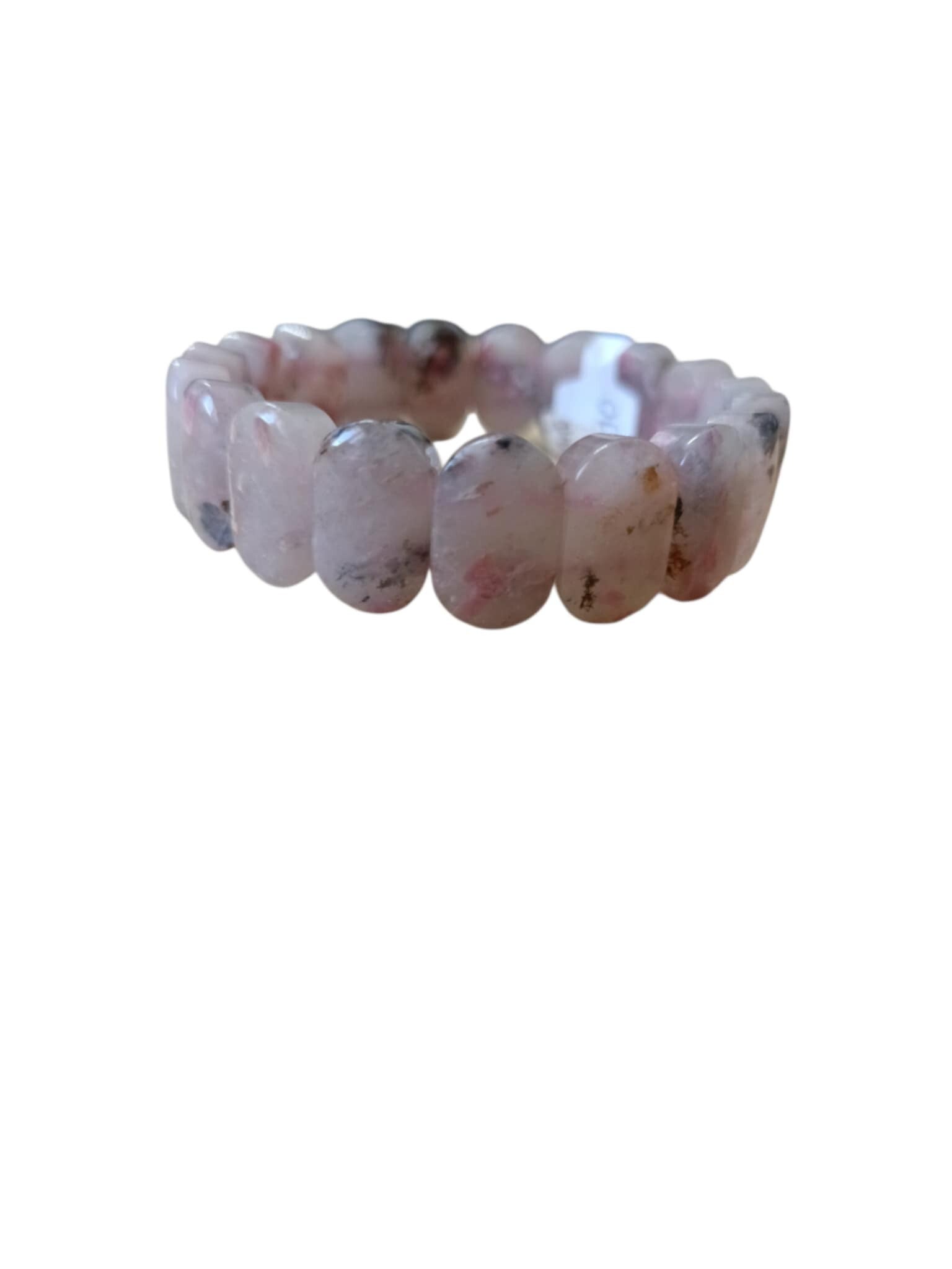Bracelet Rhodonite Rose Ovale 16mm