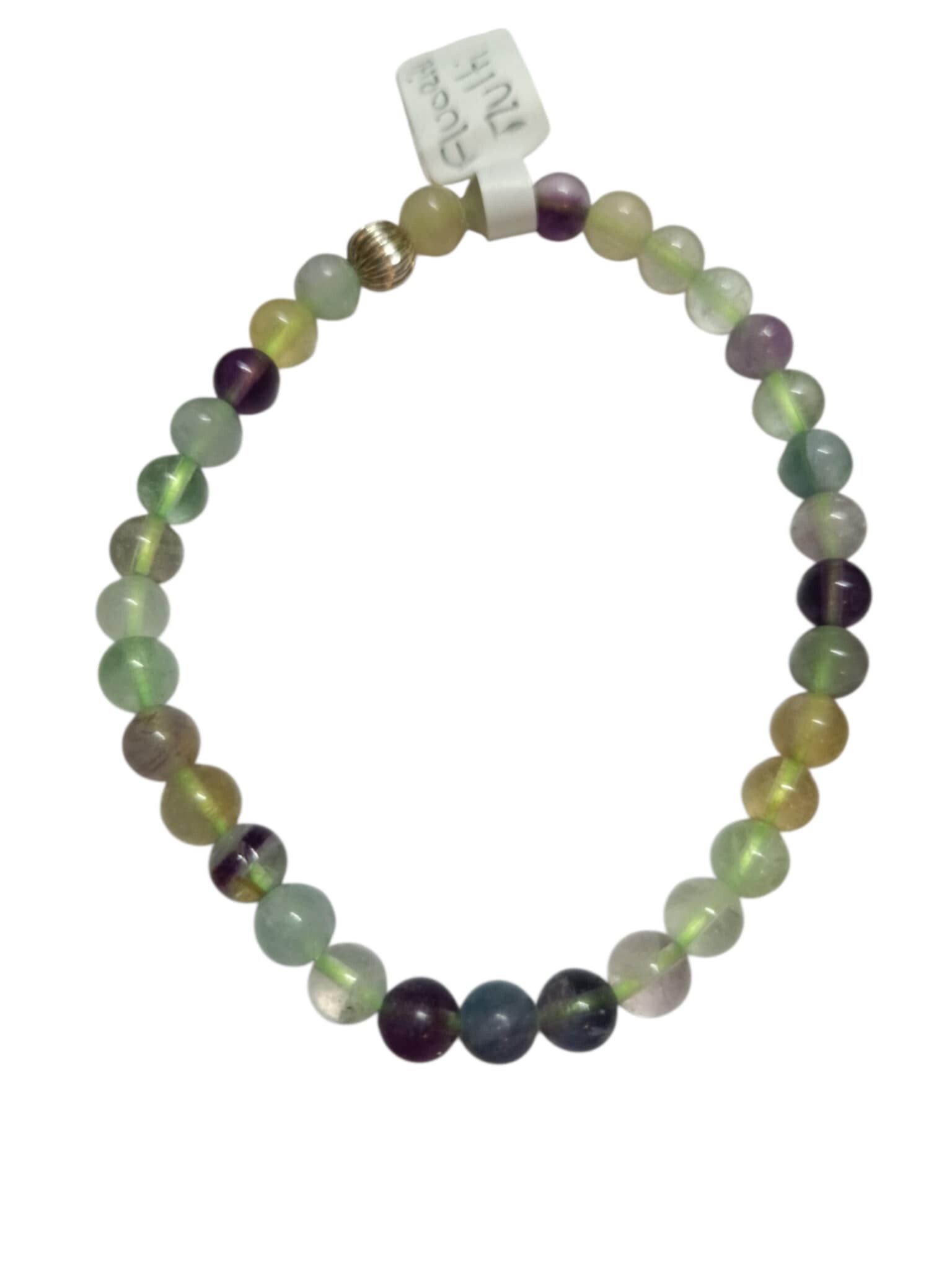 Bracelet Fluorite Arc-en-Ciel 6mm