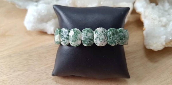 Bracelet Agate Arbre Ovale Facetté