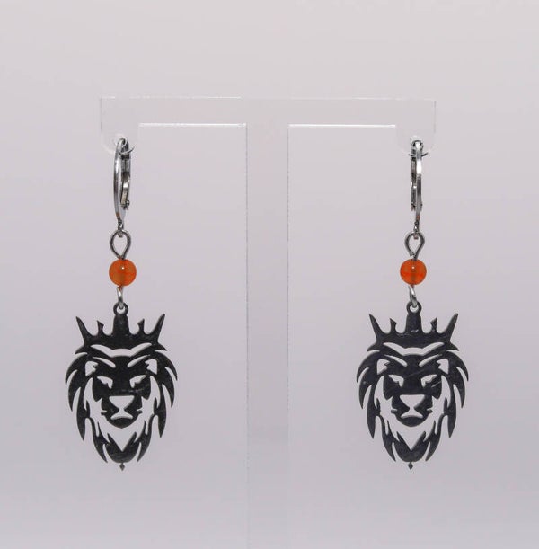 Oranje leeuw oorbellen