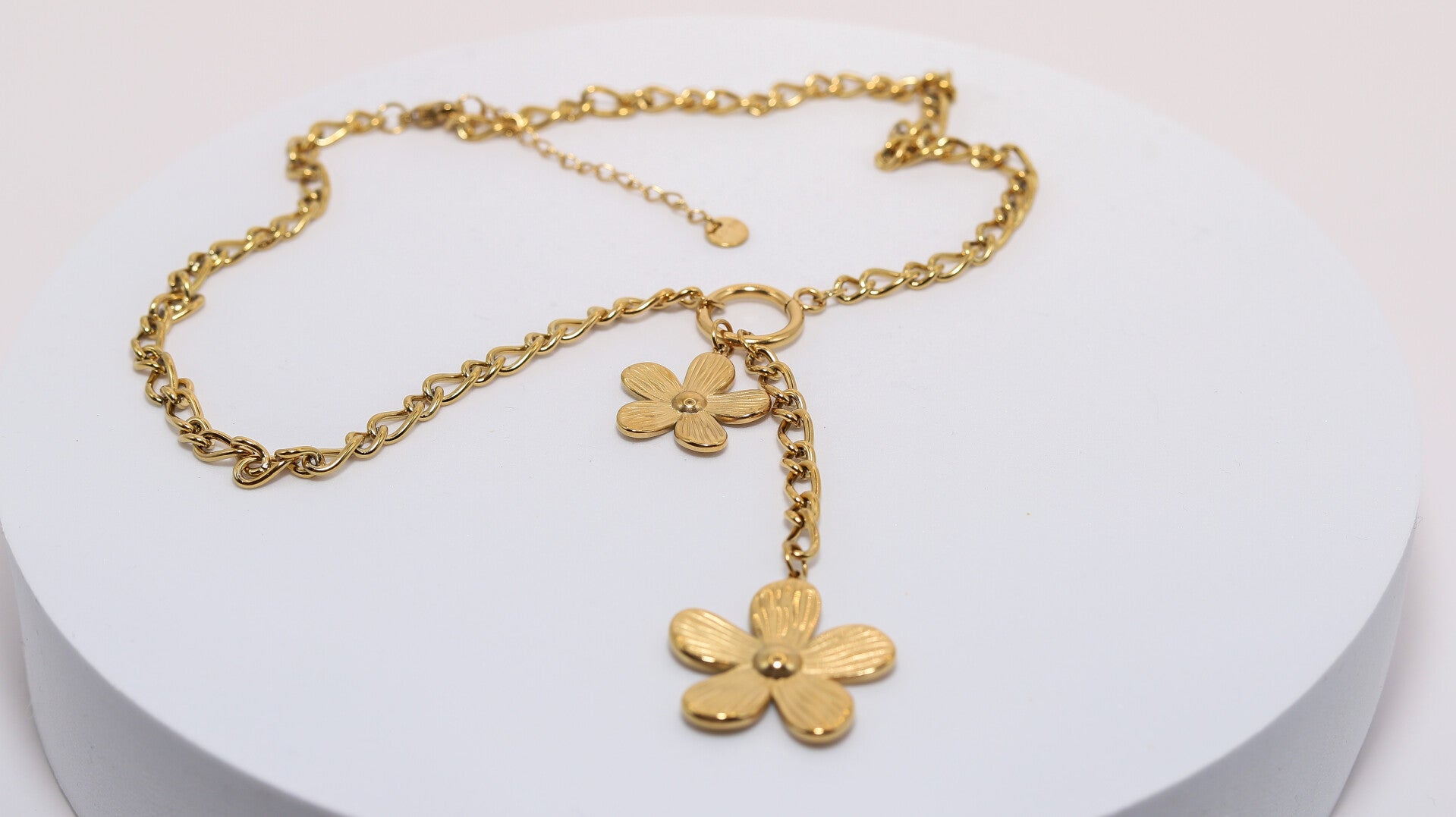 Dubbele bloem ketting