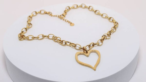 Grove schakelketting open hart