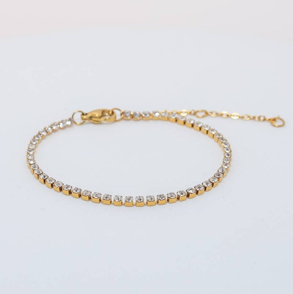 Tennisarmband goudkleurig