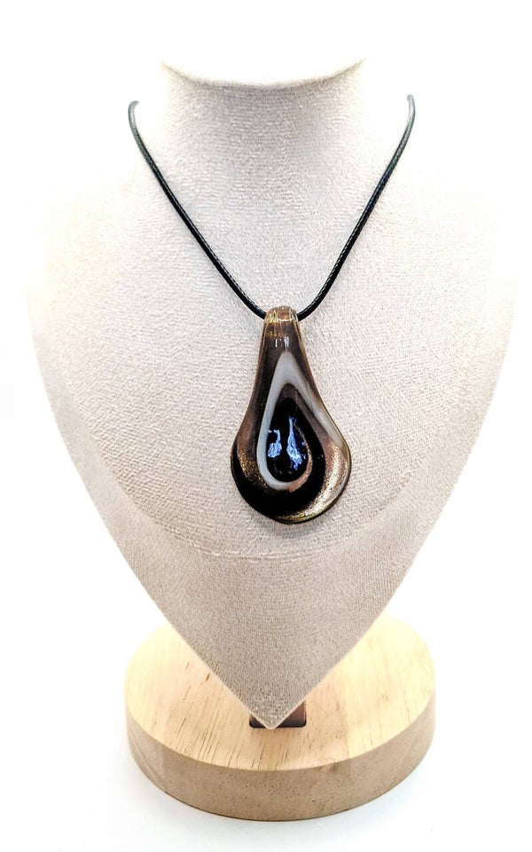 Grote muranoglashanger goud