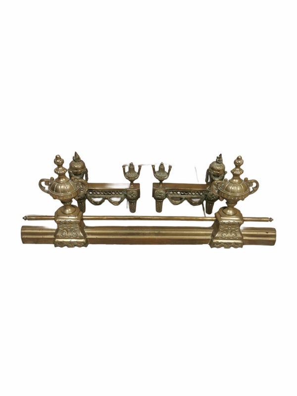 Devant de cheminée bronze doré