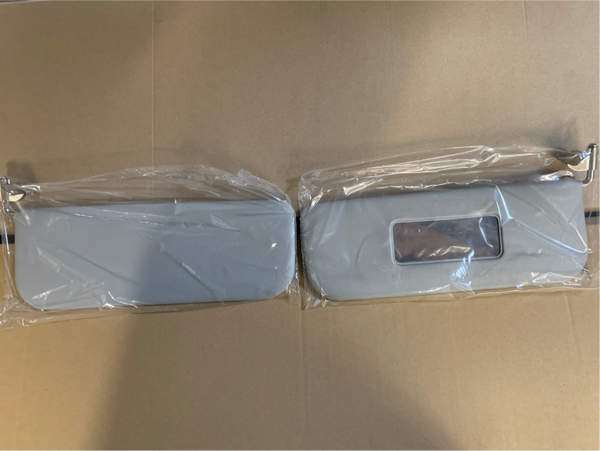 Lot de 2 pare soleil gris gaufré avec support pour 2cv STOCK NEUF