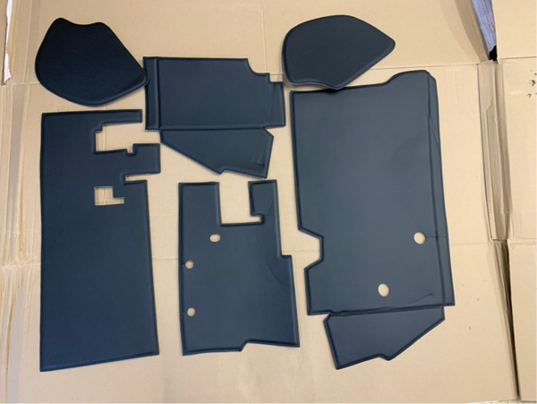 Kit 6 pieces insonorisant interieur skai noir 2cv après 1970