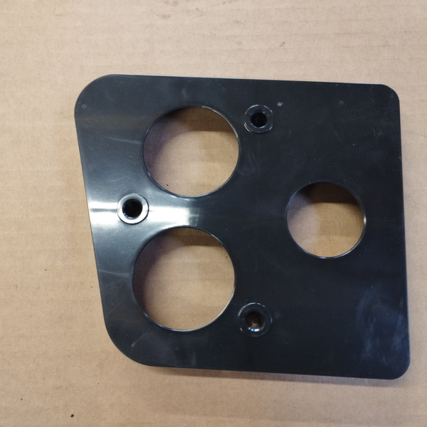 Support de feu arriere gauche noir 2cv sans joint STOCK NEUF