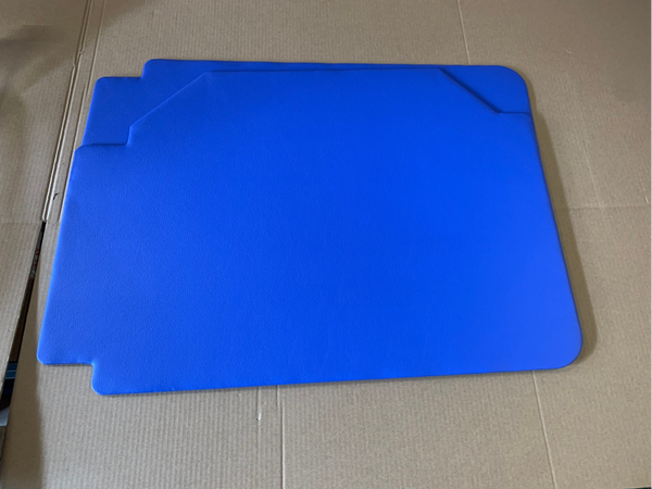Lot de 4 panneaux de porte en skai bleu grand modèle 2cv STOCK NEUF