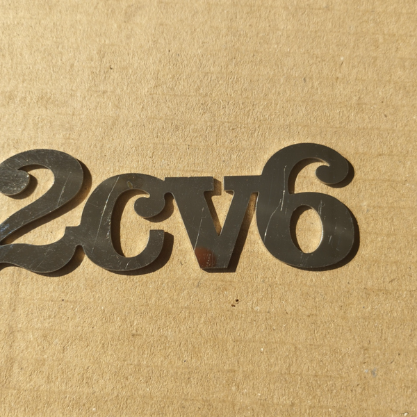 monogramme 2cv6 inox STOCK NEUF