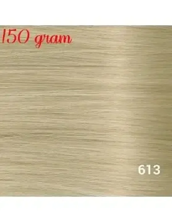 RedFox Clip-in Extensions 45cm - Extra Volume - 150 gram #613 Light Blonde