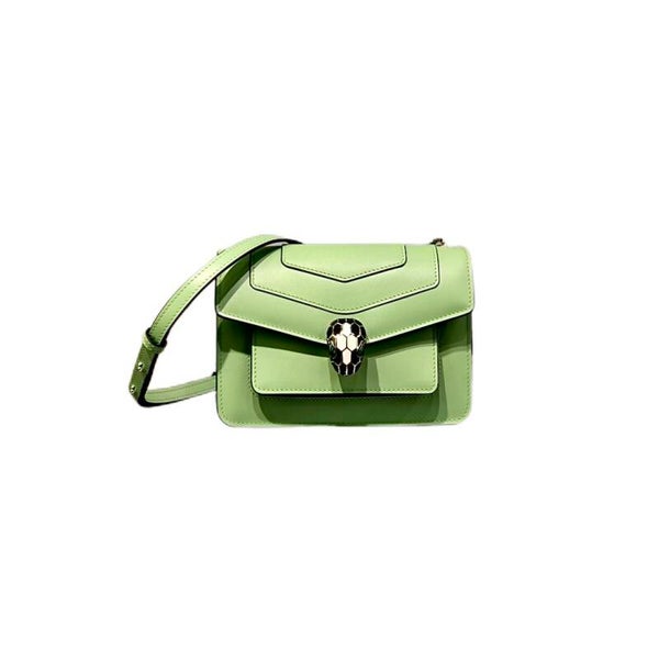 BVLGARI Serpenti Forever Day-to-Night Small Shoulder Bag Emerald Green