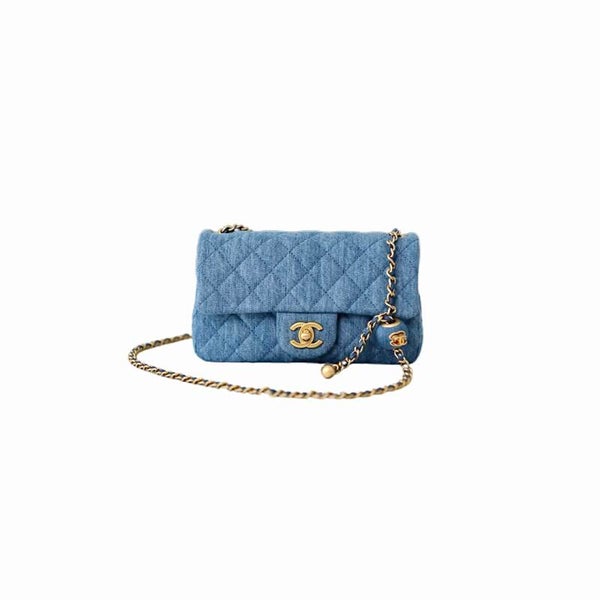 CHANEL Mini Flap Bag Denim
