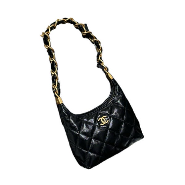 CHANEL Hobo Shoulder Bag Noir