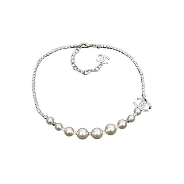CHANEL Pearl And Crystal CC Choker Necklace