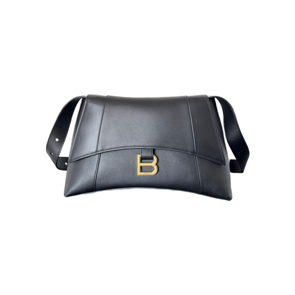 BALENCIAGA Downtown Shoulder Bag Black