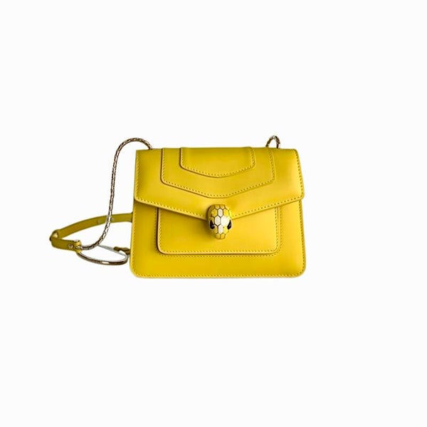 Bvlgari Serpenti Forever Crossbody Bag Lemon Yellow
