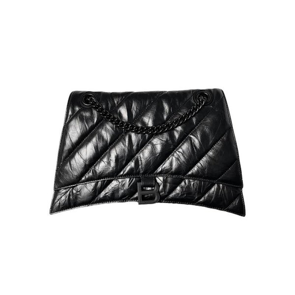 BALENCIAGA Crush Large Sling Bag Black