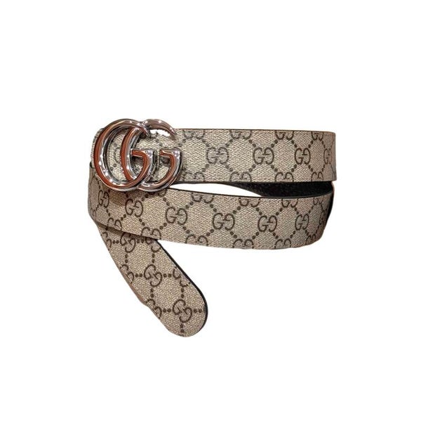 GUCCI GG Marmont Belt – Beige Ebony