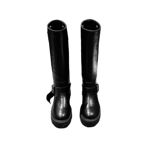 PRADA Leather Platform Boots