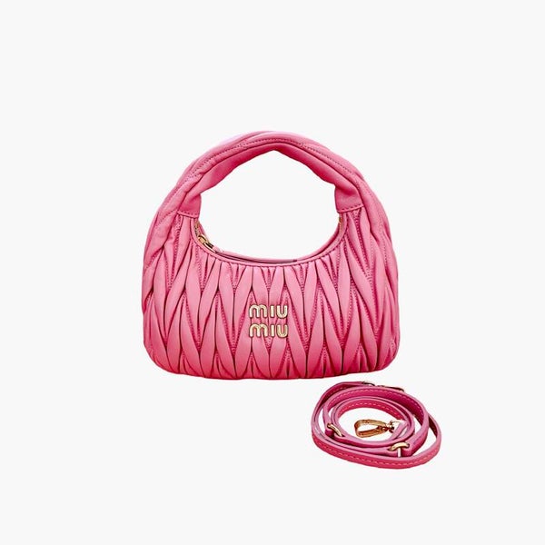 MIU MIU Miu Wander Matelassé Hobo Bag Barbie