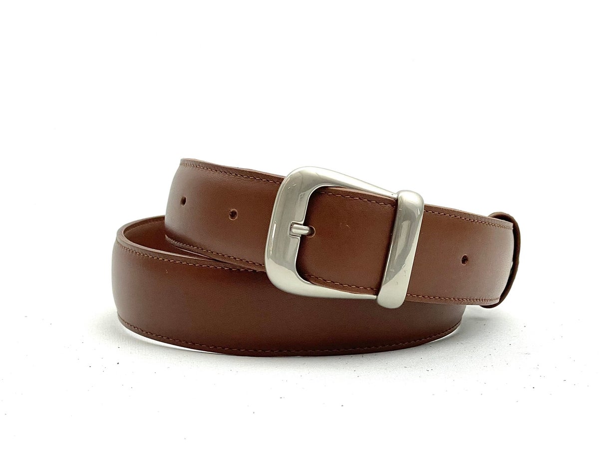 Schöneberger Trachten Couture Heren klederdrachtriem Oostenrijk, leren riem met Oostenrijkse adelaar gesp, lederhose riem van wildbok-leer, Franco