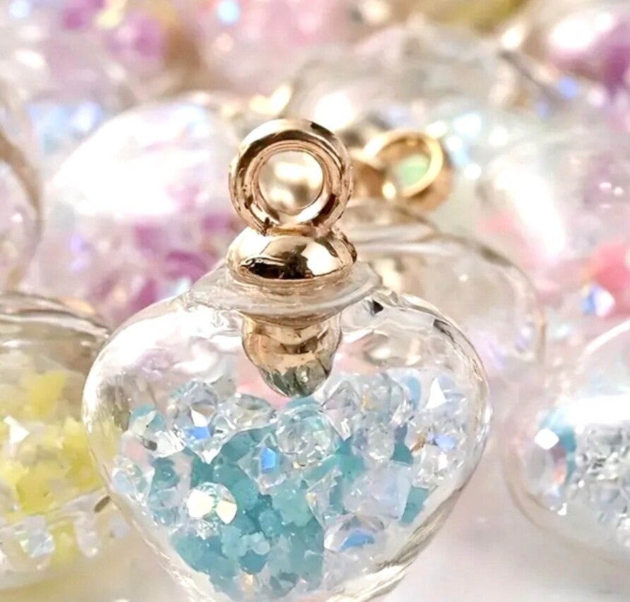 Cœurs en Verre fluorescent