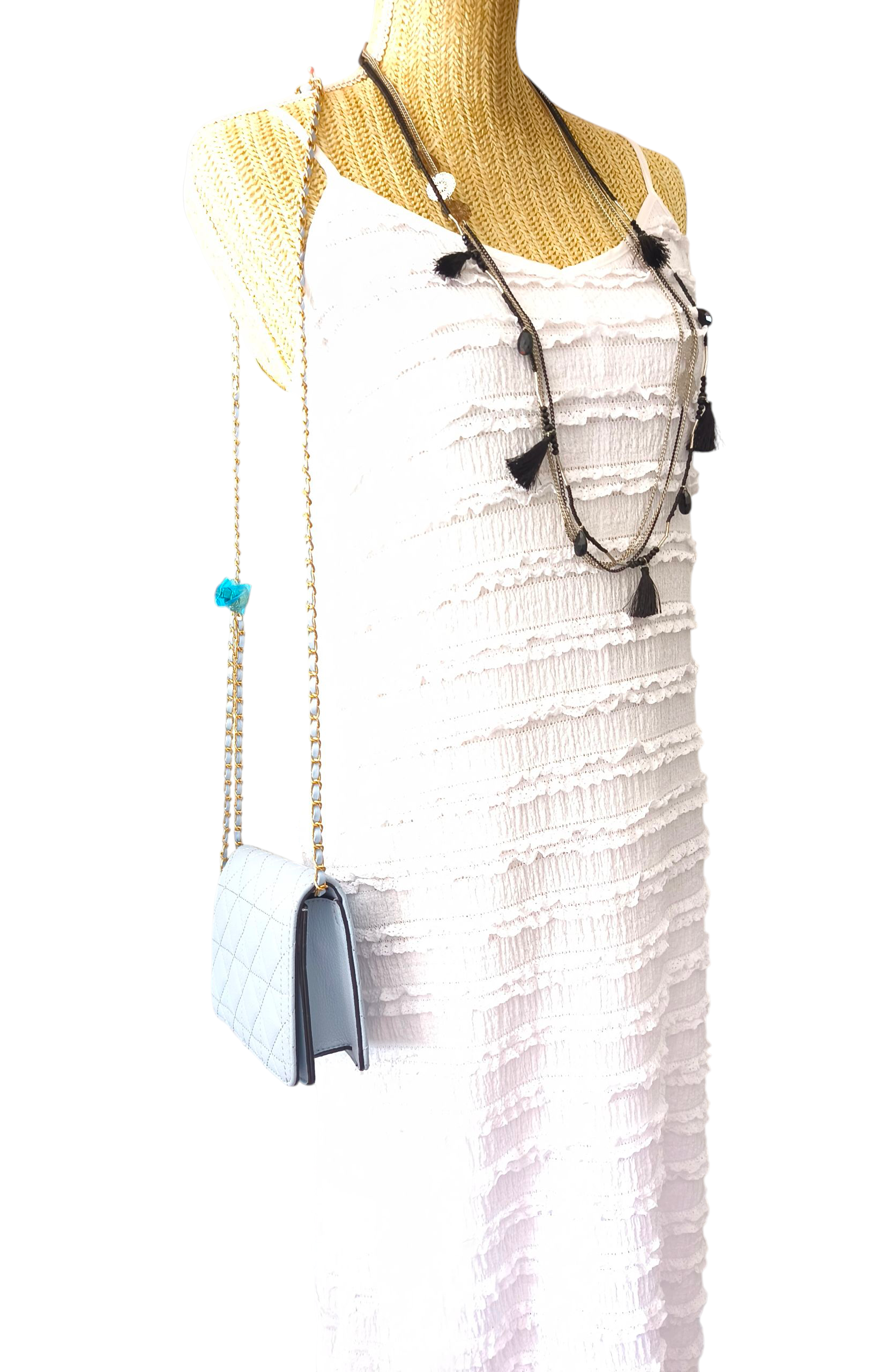 Sac matelassé Bleu Ciel