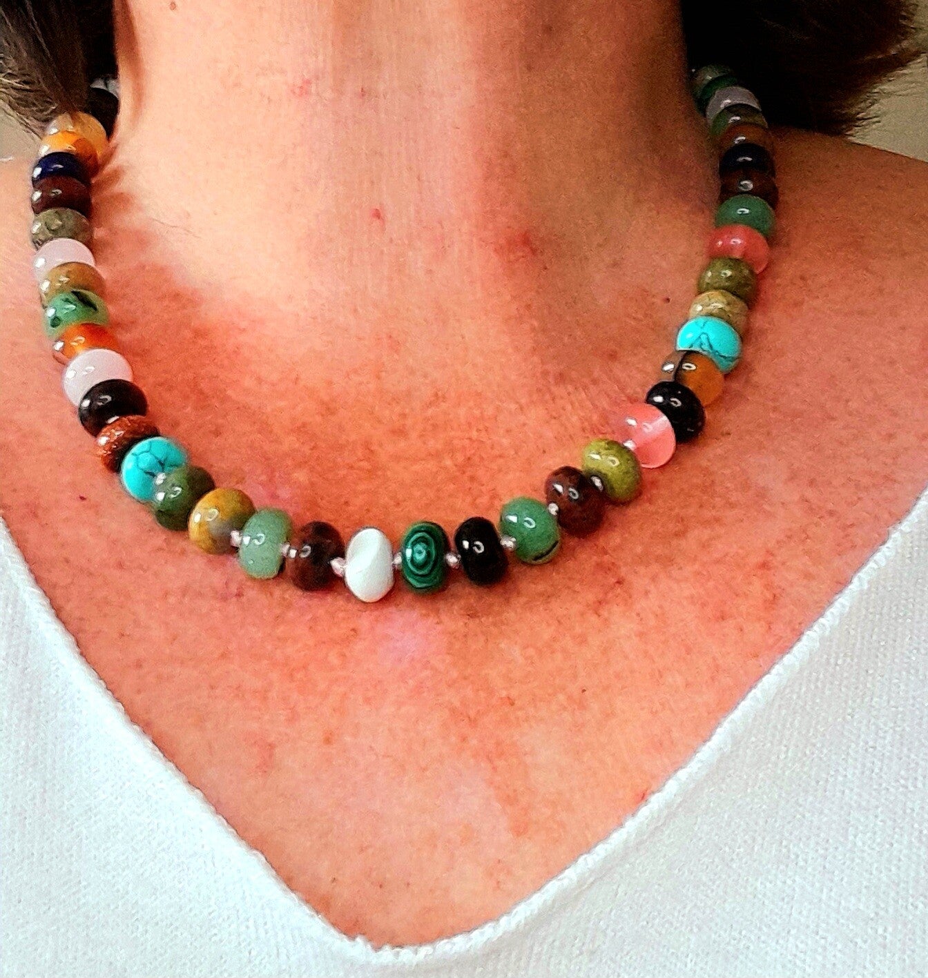 Collier Multipierres